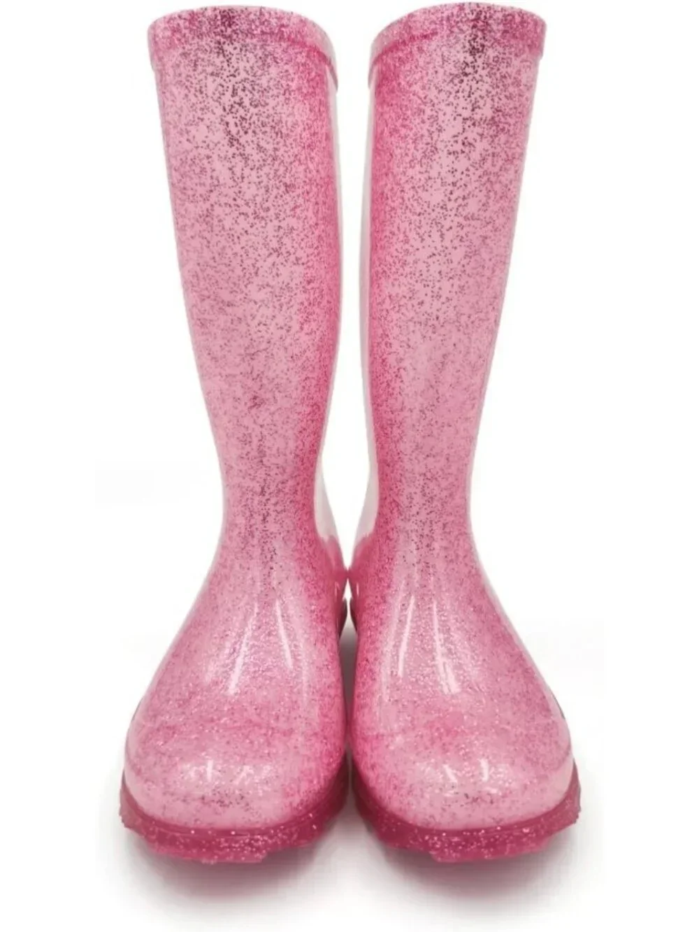 Glitter Waterproof Rain Boots for Girls - Easy On Rubber Boots (Kids Sizes)